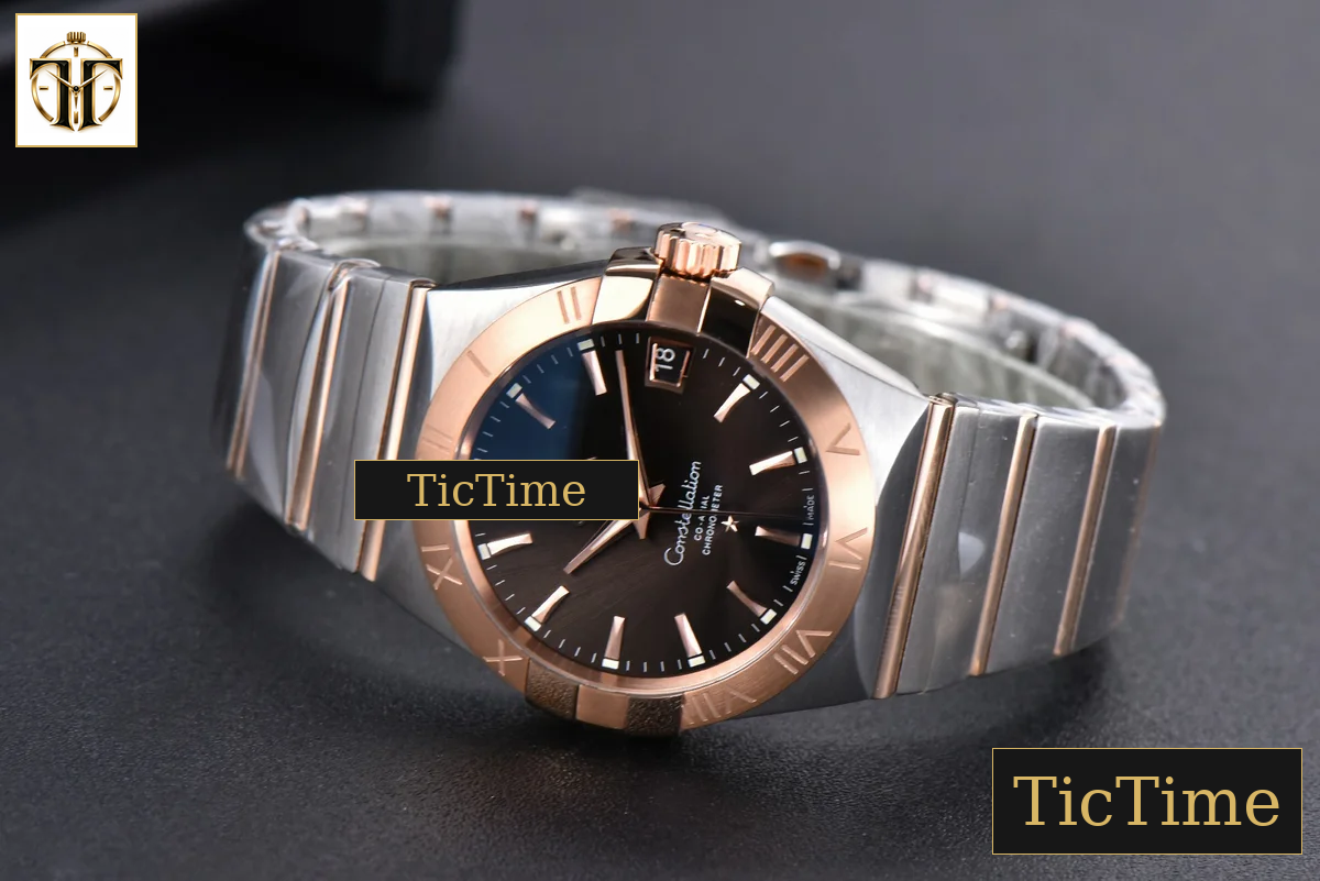 Constellation 38mm VSF SS/RG Brown Dial Stick Markers SS/RG Bracelet A8500 — foto 13