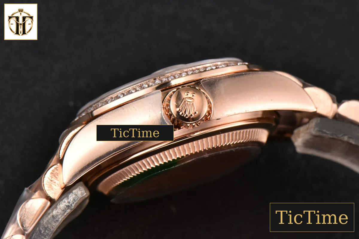 DateJust Ladies 28mm WF RG Diamond White Dial Roma Marker Jubilee Bracelet A2236 — foto 17