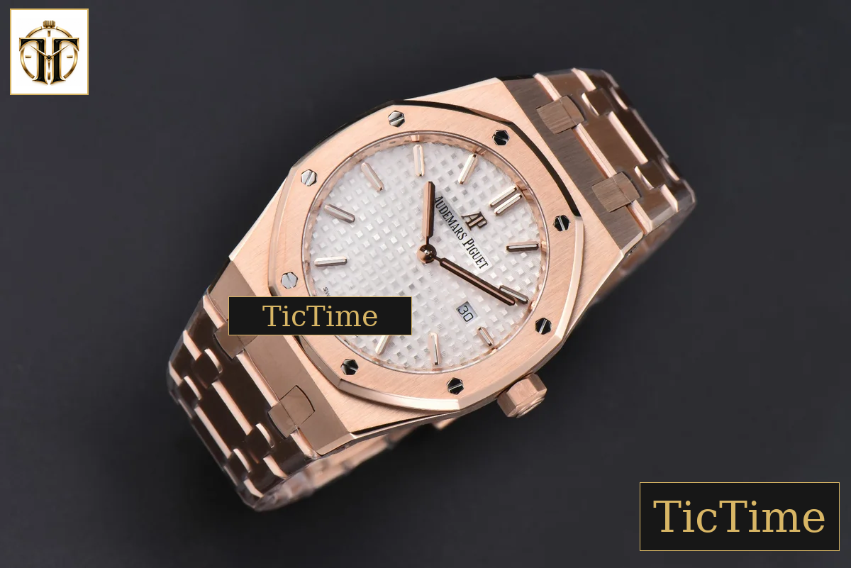 Royal Oak Ladies 67650SR 33mm ZF RG/SS White Dial RG/SS Bracelet Quartz — foto 4