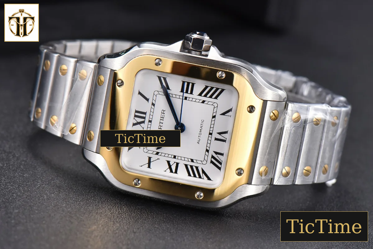 Santos de Cartier Medium 35mm BVF YG/SS White Dial YG/SS Bracelet Miyota 9039 — foto 5