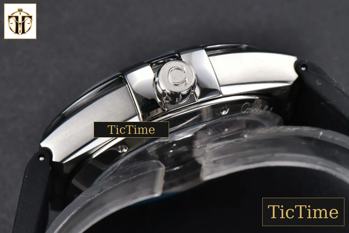 Constellation 41mm VSF Black Dial Black Black/Silver Bezel Gummy Strap A8900 — foto 13