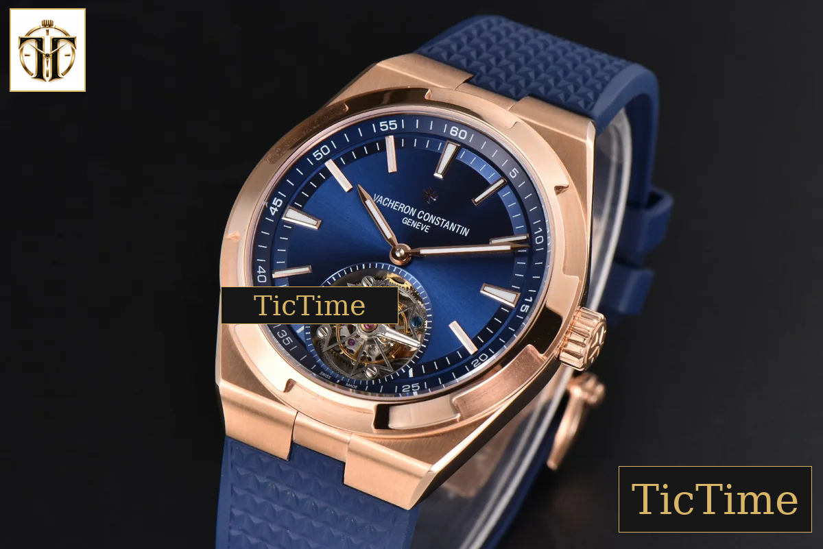 Overseas Tourbillon 6000V 42.5mm BBRF RG Blue Dial Blue Rubber Strap Tourb — foto 4