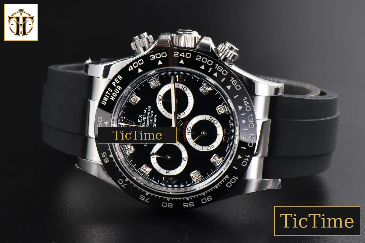Daytona Blac Dial 116519 40mm BTF Diamond Marker Oysterflex Strap SA4130 — foto 16