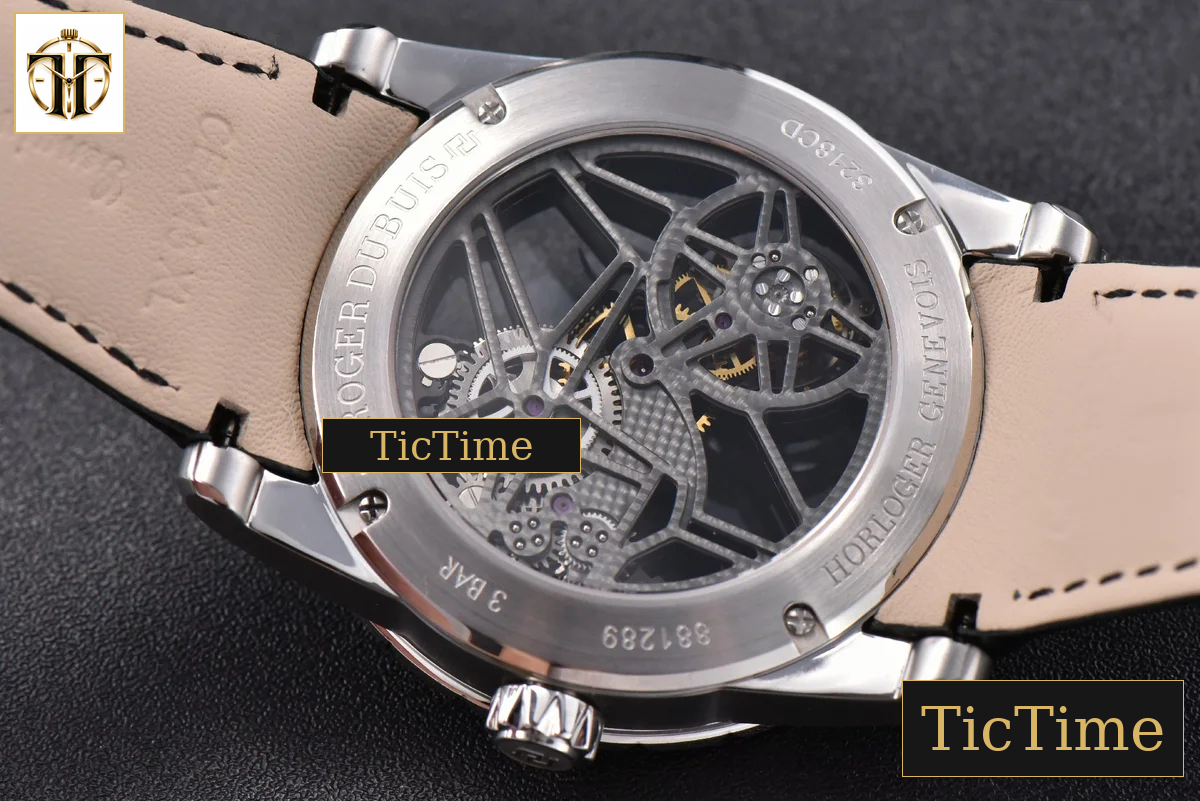 Excalibur 45mm JBF SS Black Crown Skeleton Dial Black Croc Leather Strap Tourbillon A2136 — foto 16