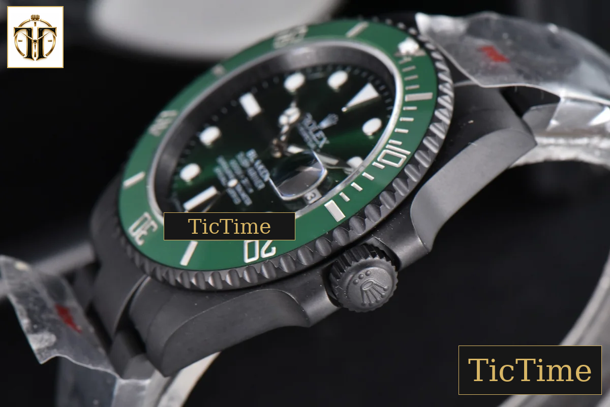 Blaken Submariner LV 116610 IPKF Green PVD Bracelet A2836 — foto 11