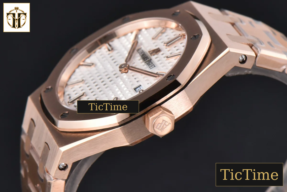 Royal Oak Ladies 67650SR 33mm ZF RG/SS White Dial RG/SS Bracelet Quartz — foto 11
