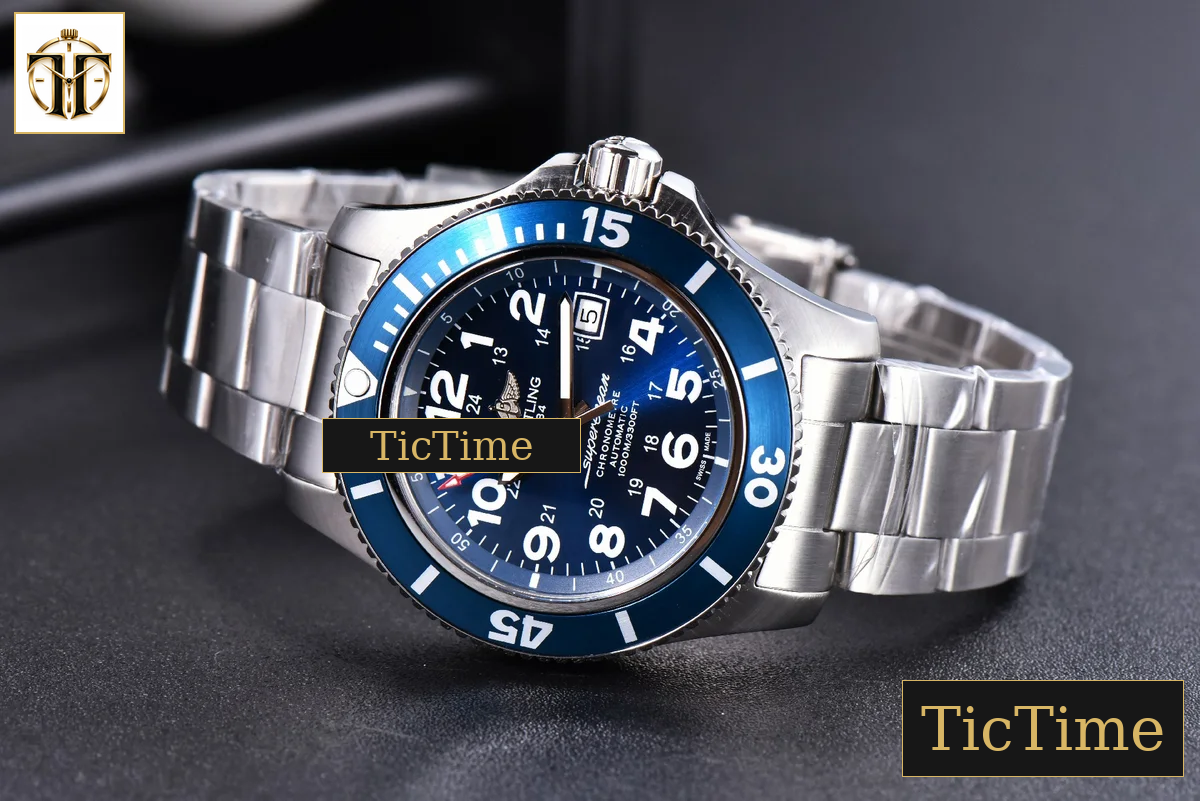 Superocean 44mm TF Black Ceramic Blue Dial SS Bracelet A2824 — foto 12