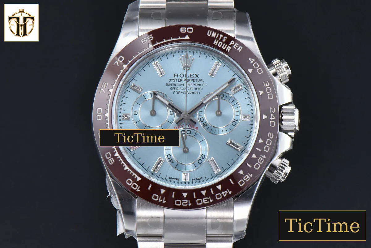 Daytona 116506 40mm Clean Factory Ice Blue Dial Moissanite Markers SS Bracelet SA4130 — foto 2