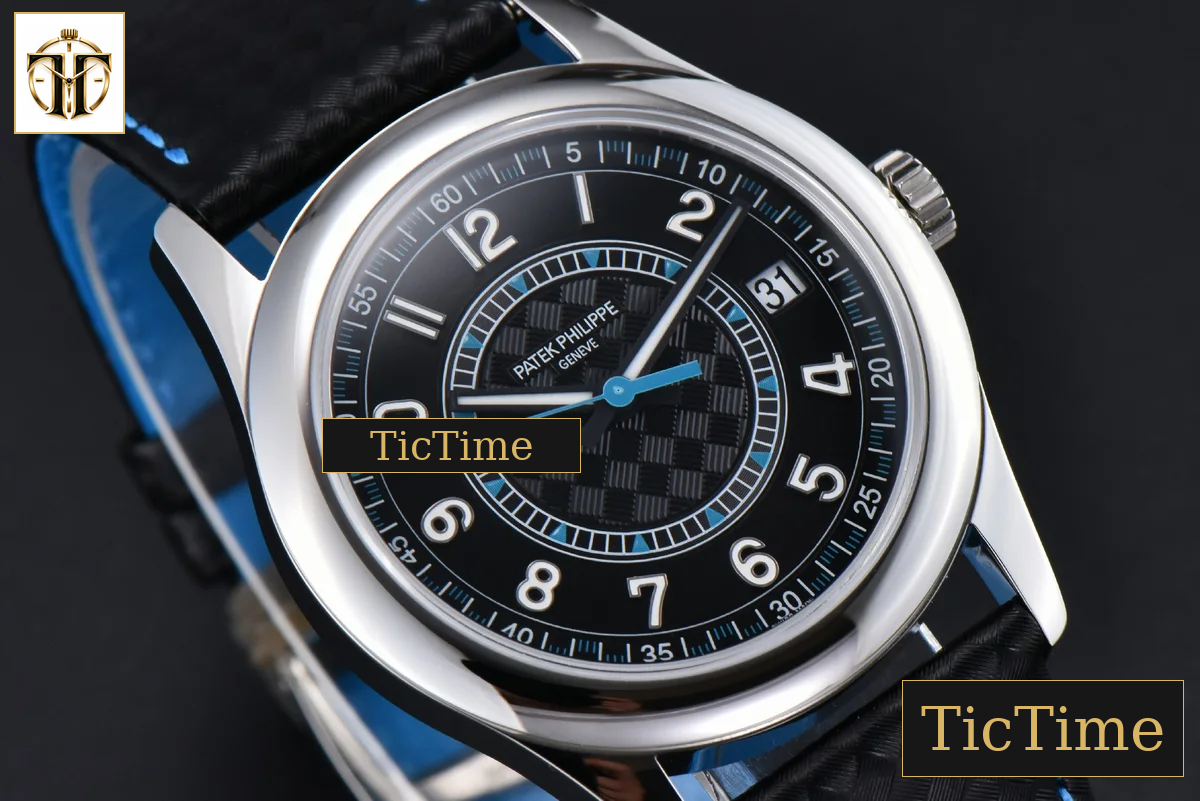 Calatrava 6007G 40mm ZF Black Dial Blue Hand Nylon Strap 9015 — foto 12