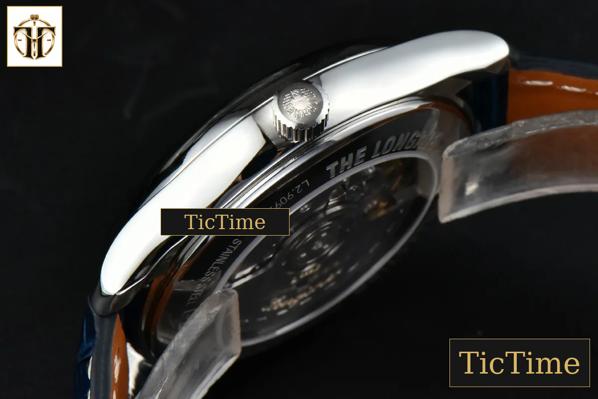 Master Moonphase 40mm GF Blue Dial Diamond Marker Blue Leather Strap A899 — foto 17