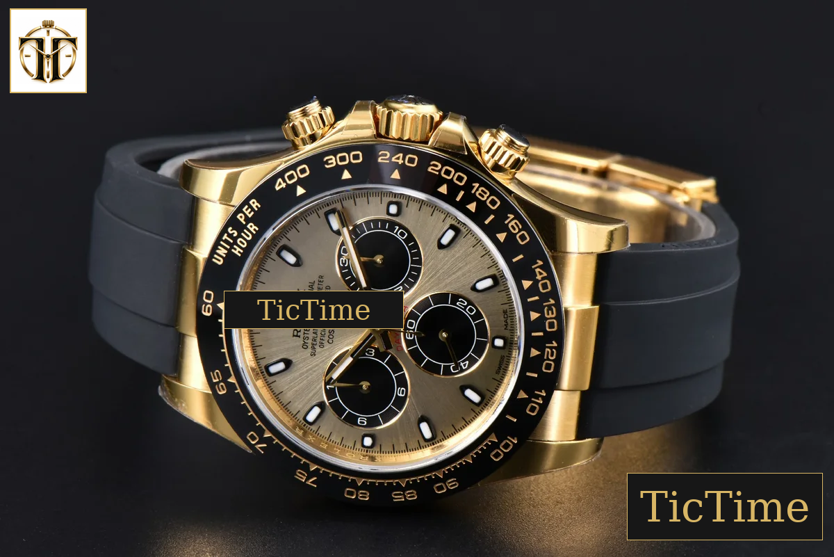 Daytona 904L 116518 40mm VSF YG YG Black Subdial Oysterflex Strap DD4130 — foto 16