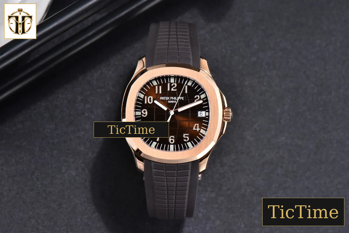 Aquanaut 5167 40mm 3KF RG Brown Dial Brown Rubber Strap V3 A330 — foto 3