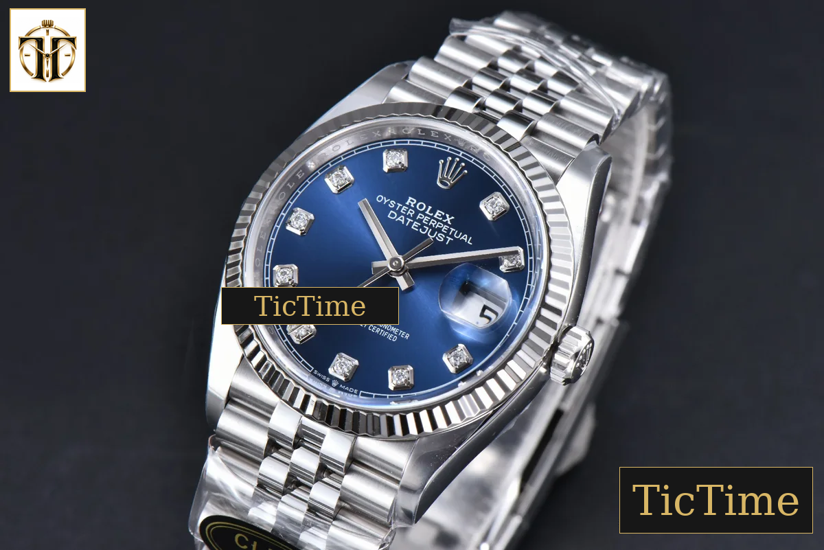 DateJust 126234 36mm Clean Factory Blue Dial Diamond Marker Jubilee Bracelet VR3235 — foto 3