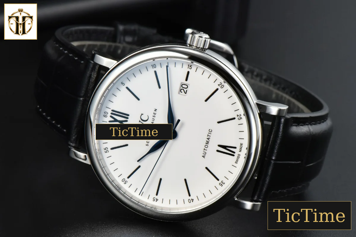 Portofino Automatic 40mm ZF White Dial Blue Marker Black Croc Strap A9019 — foto 11