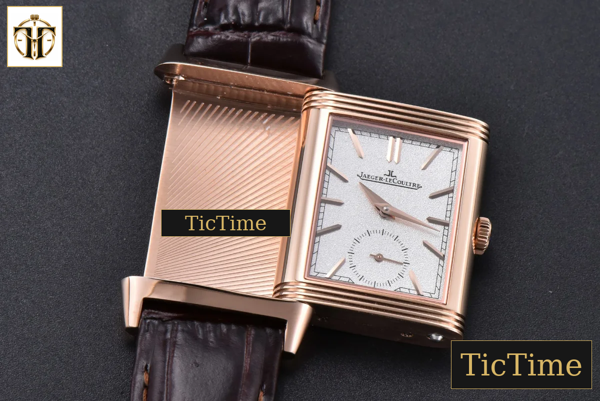 Master Reverso Tribute Small Seconds 30x47mm MGF RG White Dial Brown Leather Strap A854A — foto 16