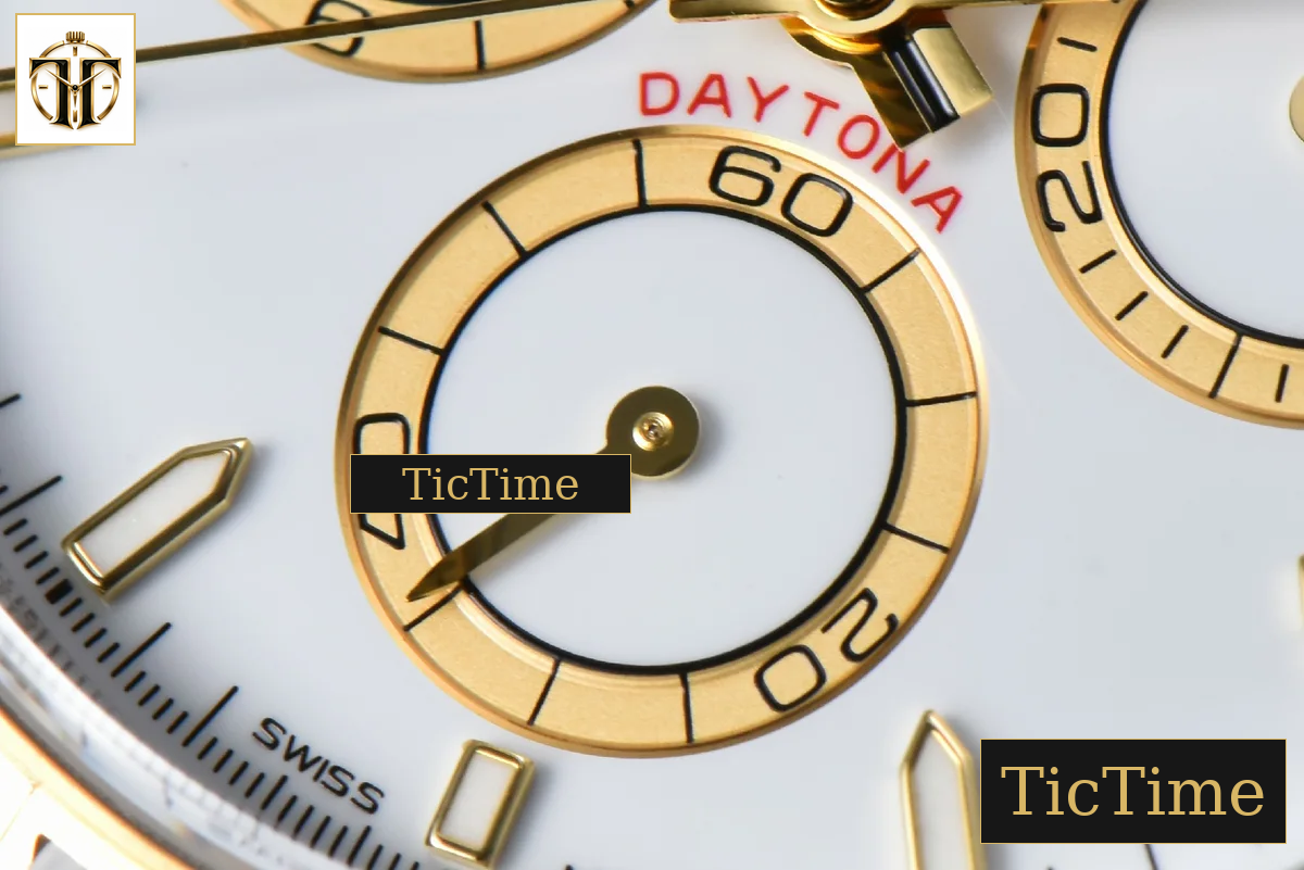 Daytona 126503 40mm Clean Factory White Dial Lume Marker YG/SS Bracelet SH4131 — foto 8