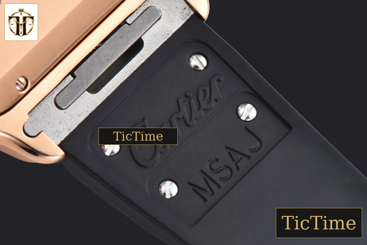 Santos de Cartier XL 40mm AF RG White Dial Black Rubber Strap Miyota 9015 — foto 29