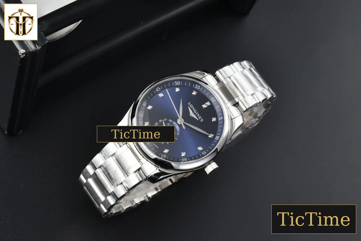 Master Moonphase 40mm GF Blue Dial Diamond Marker SS Bracelet A899 — foto 22