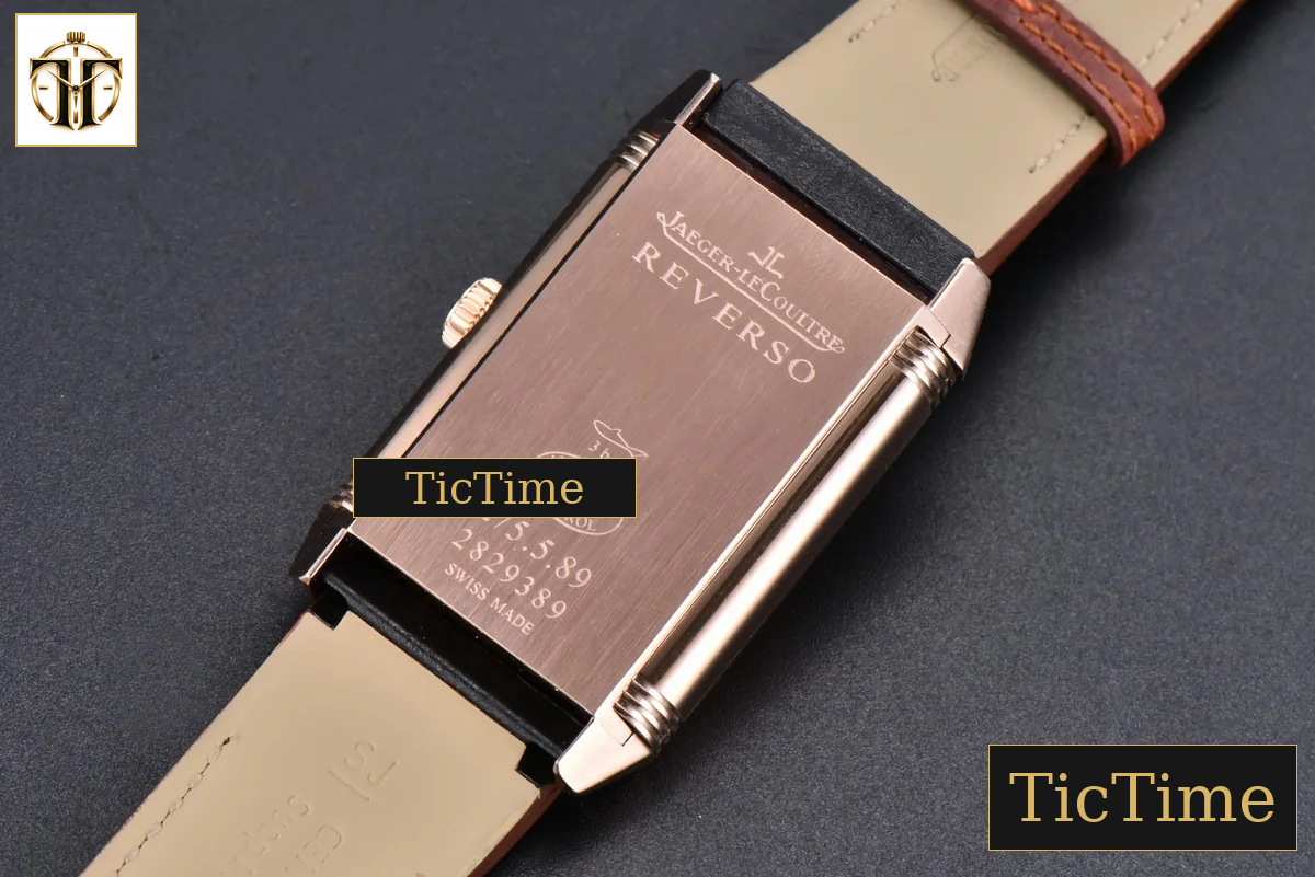 Master Reverso Tribute Small Seconds 30x47mm MGF RG Gray Dial Brown Leather Strap A854A — foto 15