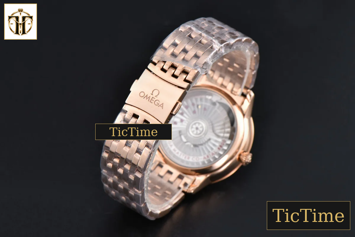 De Ville Ladies Prestige 34mm VSF White Diamond Bezel Purple Dial Diamond Roman Marker RG Bracelet A8800 — foto 31