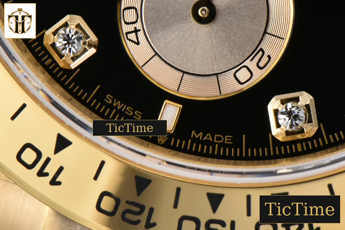 Daytona 904L 126508 40mm BPF YG Black Dial YG Subdial Diamond Marker YG Bracelet SH4131 — foto 10