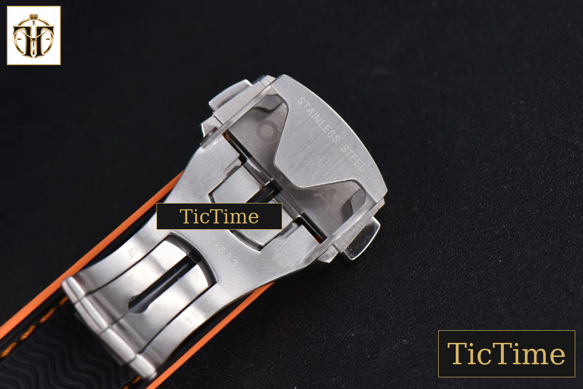 Planet Ocean 600m 43.5mm VSF Black Dial 1/4 Orange Bezel Rubber Strap A8900 — foto 23