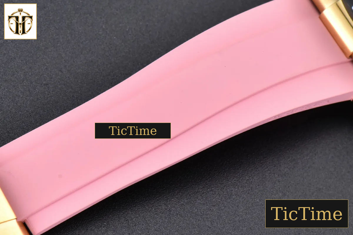 Blaken Daytona 40mm GETF PVD RG Carbon Skeleton Dial Pink Rubber Strap SA4130 — foto 38