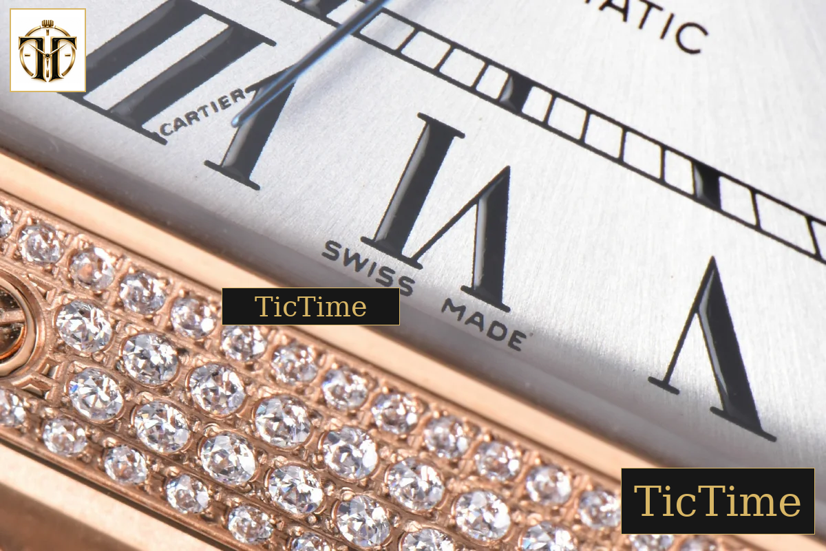 Santos de Cartier Medium 35mm BVF RG Diamond Bezel White Dial RG Bracelet Miyota 9039 — foto 10