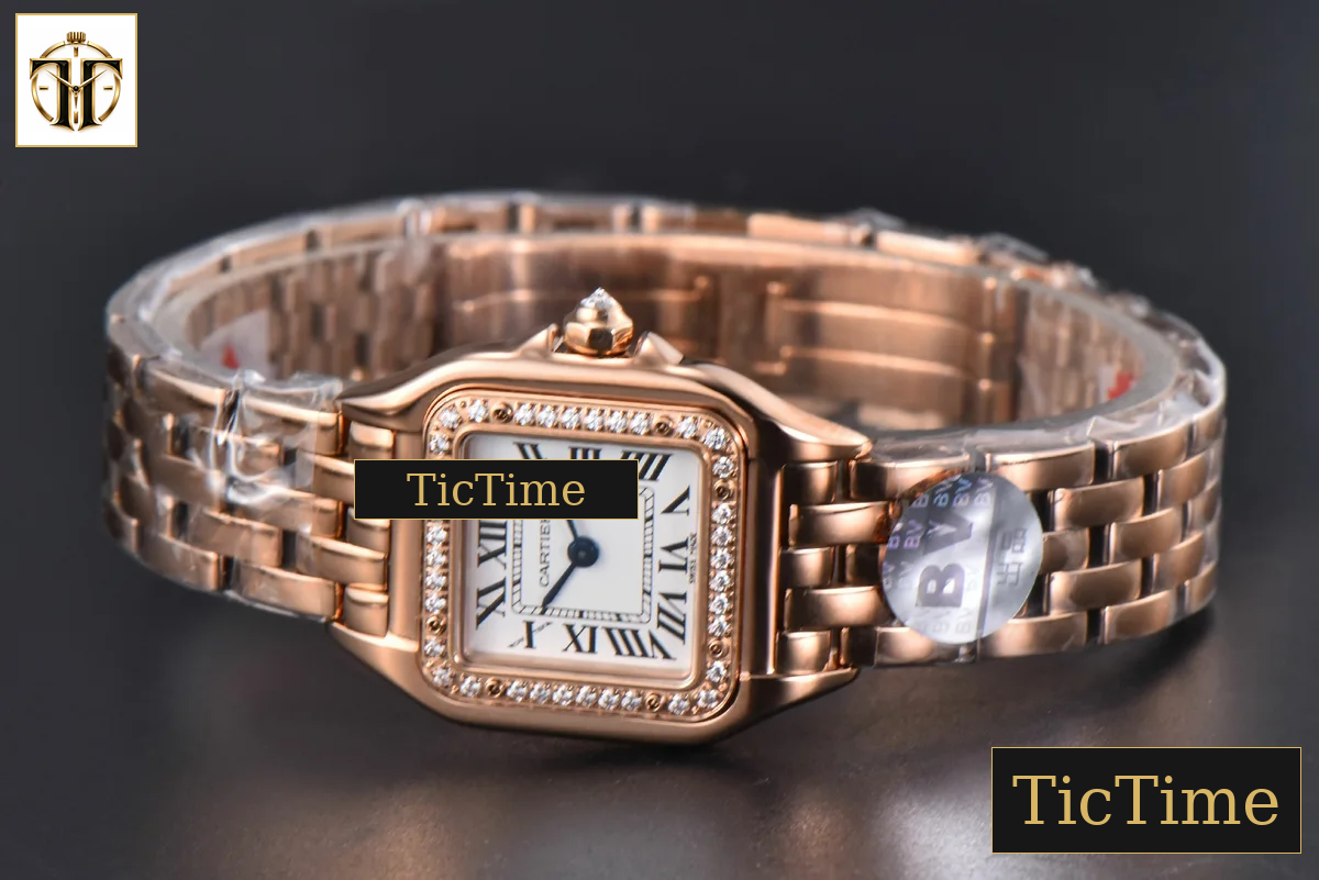 Panthère Secrete Ladies 22mm BVF RG White Dial Diamond Bezel RG Bracelet Ronda Quartz — foto 11