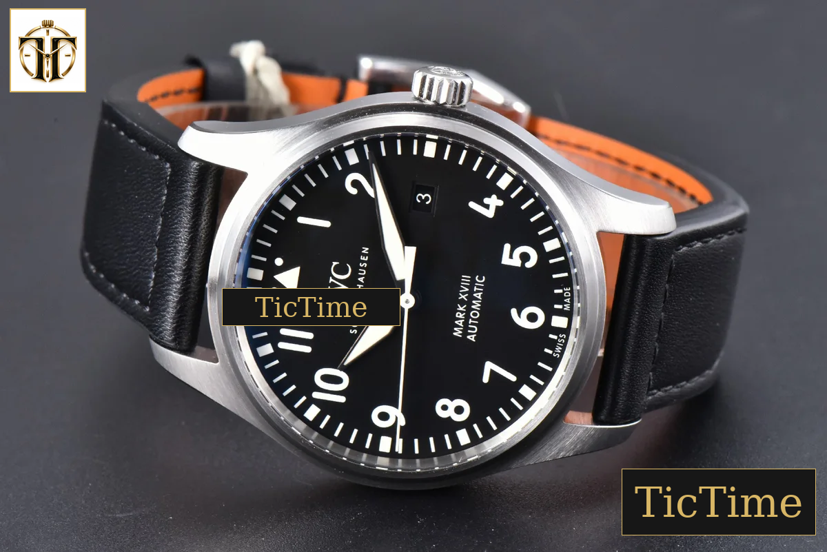 Mark XVIII IWC327009 40mm V7F Black Dial Black Leather Strap A2892 — foto 13