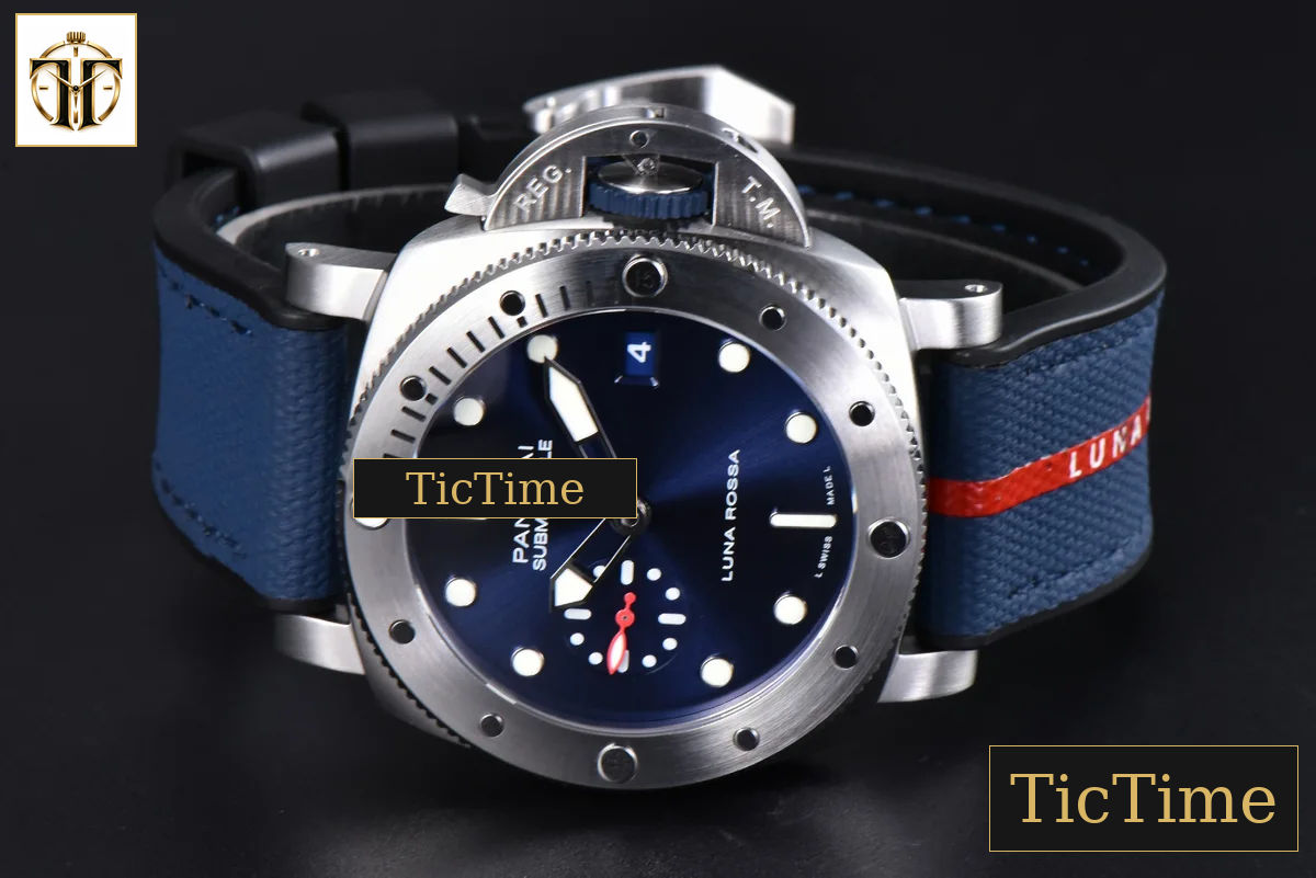 Luna Rossa Submersible PAM1391 44mm VSF Blue Dial Rubber Strap P900 — foto 14