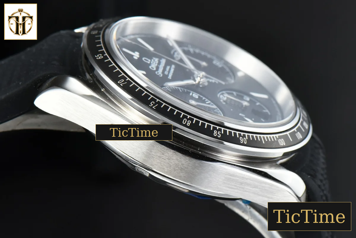 Speedmaster Racing Master 40mm HRF Black Dial Black Rubber Strap A7750 — foto 12