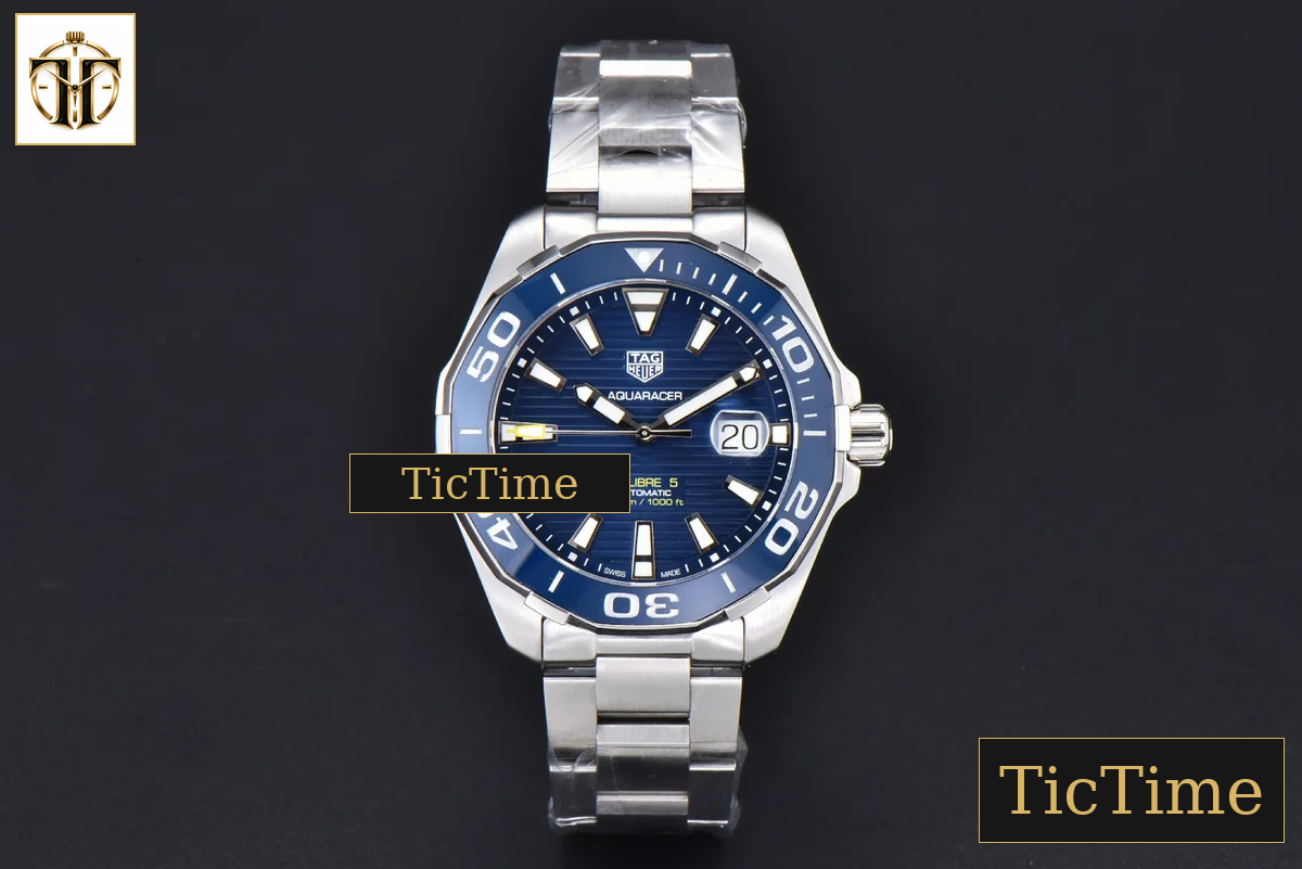 Aquaracer Calibre 5 43mm OF Blue Dial Silver Hand SS Bracelet SW200 — foto 2