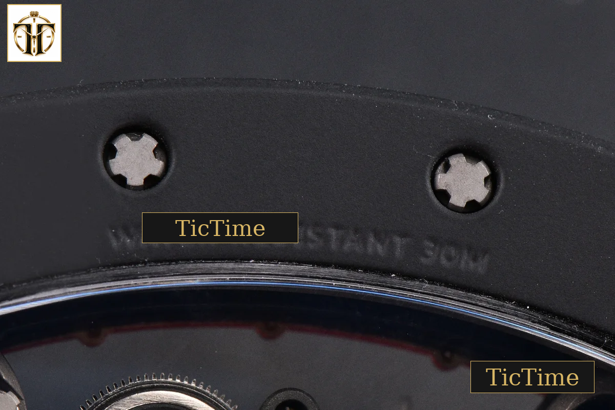RM055 42.7mm APSF Ceramic Black Bezel Red Skeleton Dial Black Crown Red Rubber Strap RMUL2 — foto 23