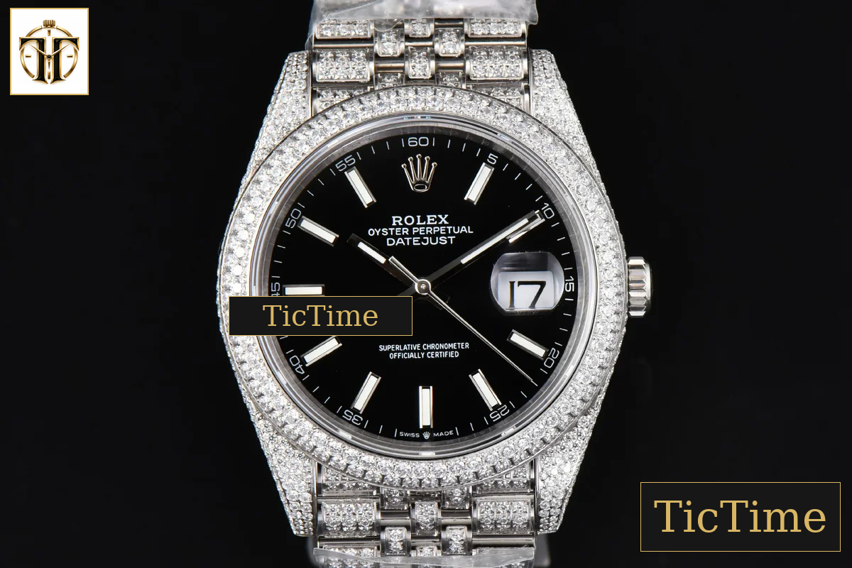 Datejust Full 41mm GMF Diamond Black Dial Jubilee Bracelet A2824 — foto 2