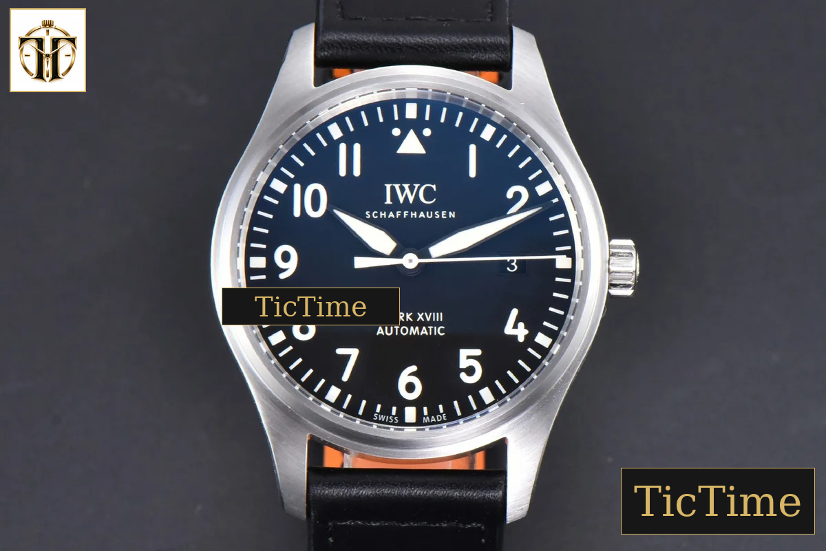 Mark XVIII IWC327009 40mm V7F Black Dial Black Leather Strap A2892 — foto 2