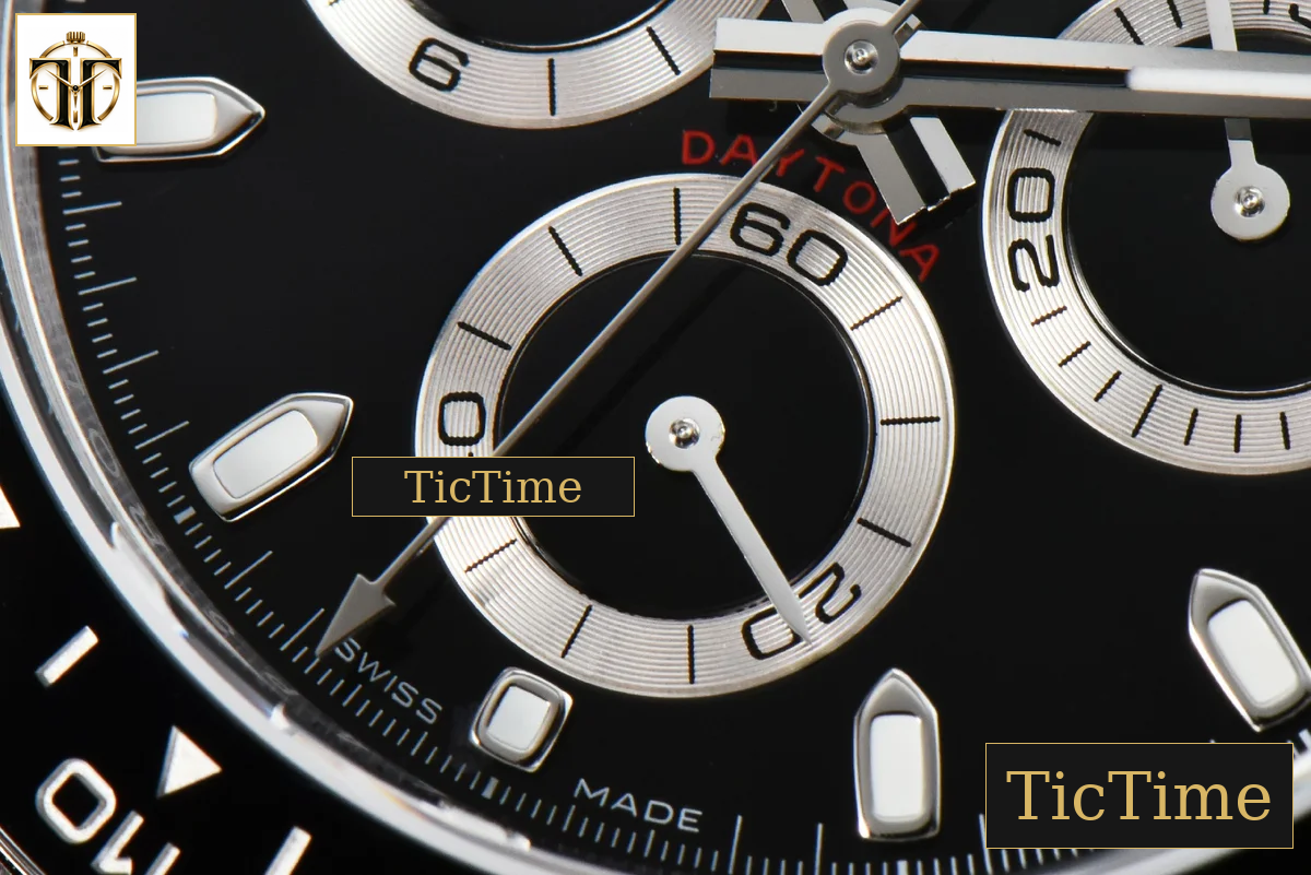 Daytona 116500 BTF Black Ceramic Black Dial SS Bracelet 4130 — foto 8