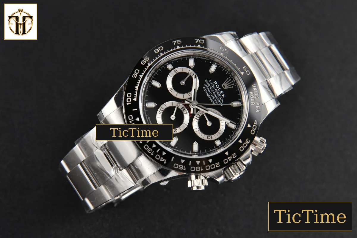 Daytona 116500 BTF Black Ceramic Black Dial SS Bracelet 4130 — foto 15
