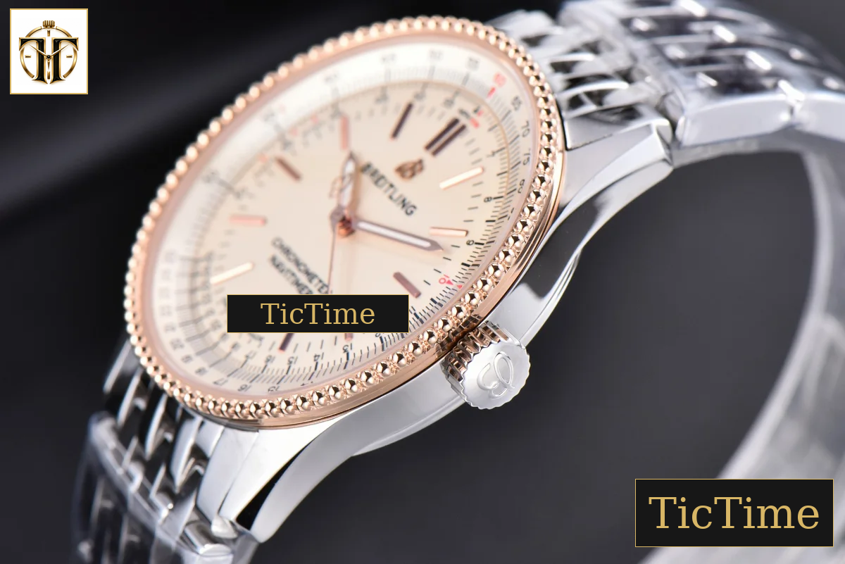 Navitimer 38mm TF RG White Dial White Bezel SS Bracelet A2824 — foto 10