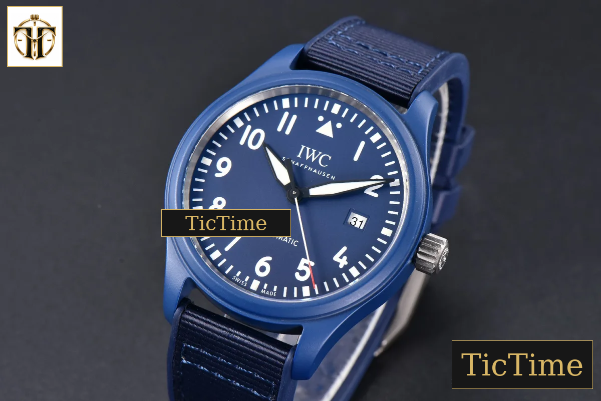 Pilot Laureus IW328101 41mm ZF Blue Ceramic Blue Nylon Strap A32111 — foto 3