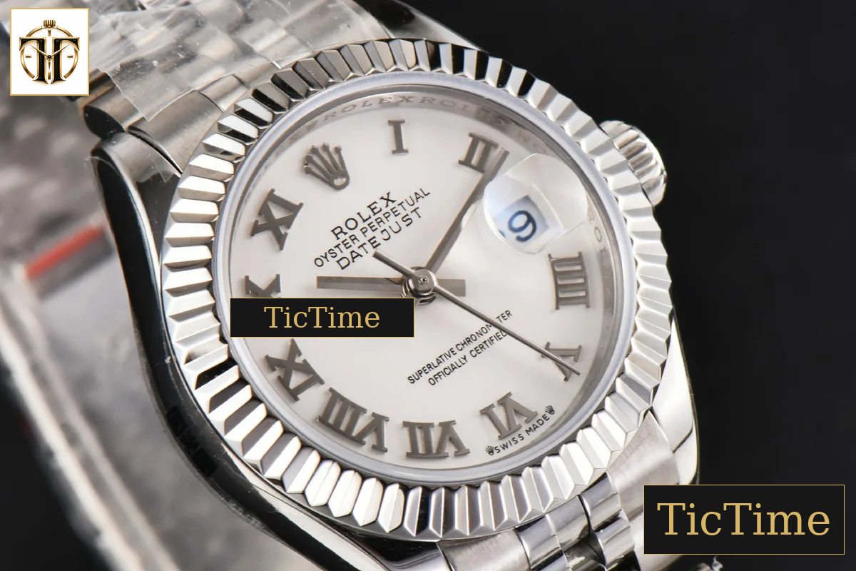DateJust Ladies 28mm WF White Dial Roma Marker Jubilee Bracelet A2236 — foto 13