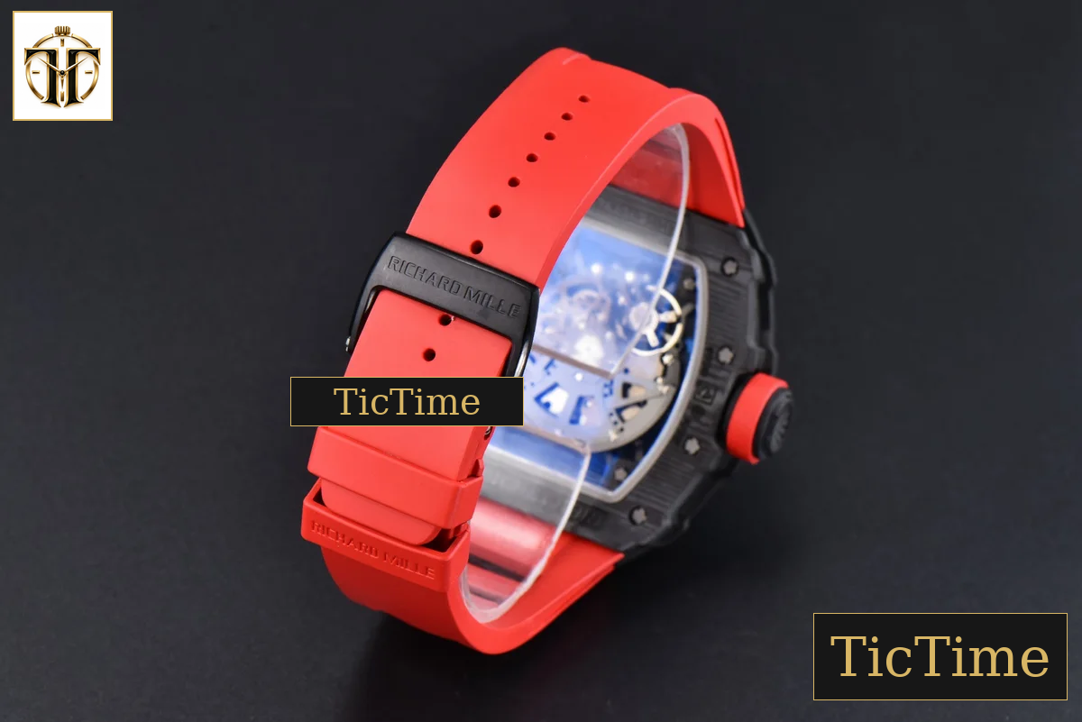 NTPT RM035-02 42mm ZF Skeleton Dial Red Rubber Strap NH05A — foto 35
