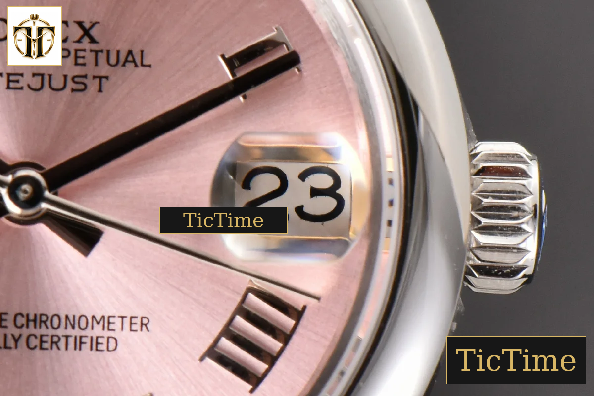 DateJust Ladies 904L Smooth 31mm WF Pink Dial Roma Marker Oyster Bracelet A2671 — foto 9