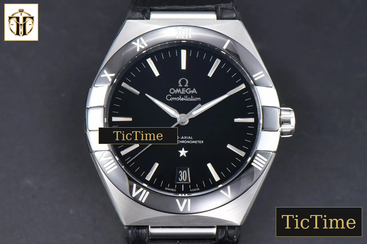 Constellation 41mm VSF Black Ceramic Black Dial Black Gummy Strap A8900 — foto 2