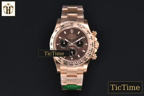 Foto frontal — Daytona 116505 APSF RG Brown Dial Lume Marker RG Bracelet SH4130