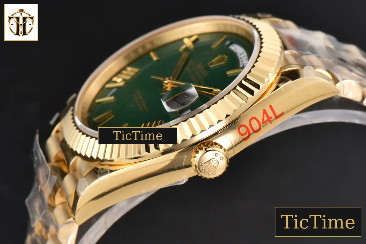 DayDate 904L 40mm GMF YG Green Dial YG Bracelet A3235 — foto 11