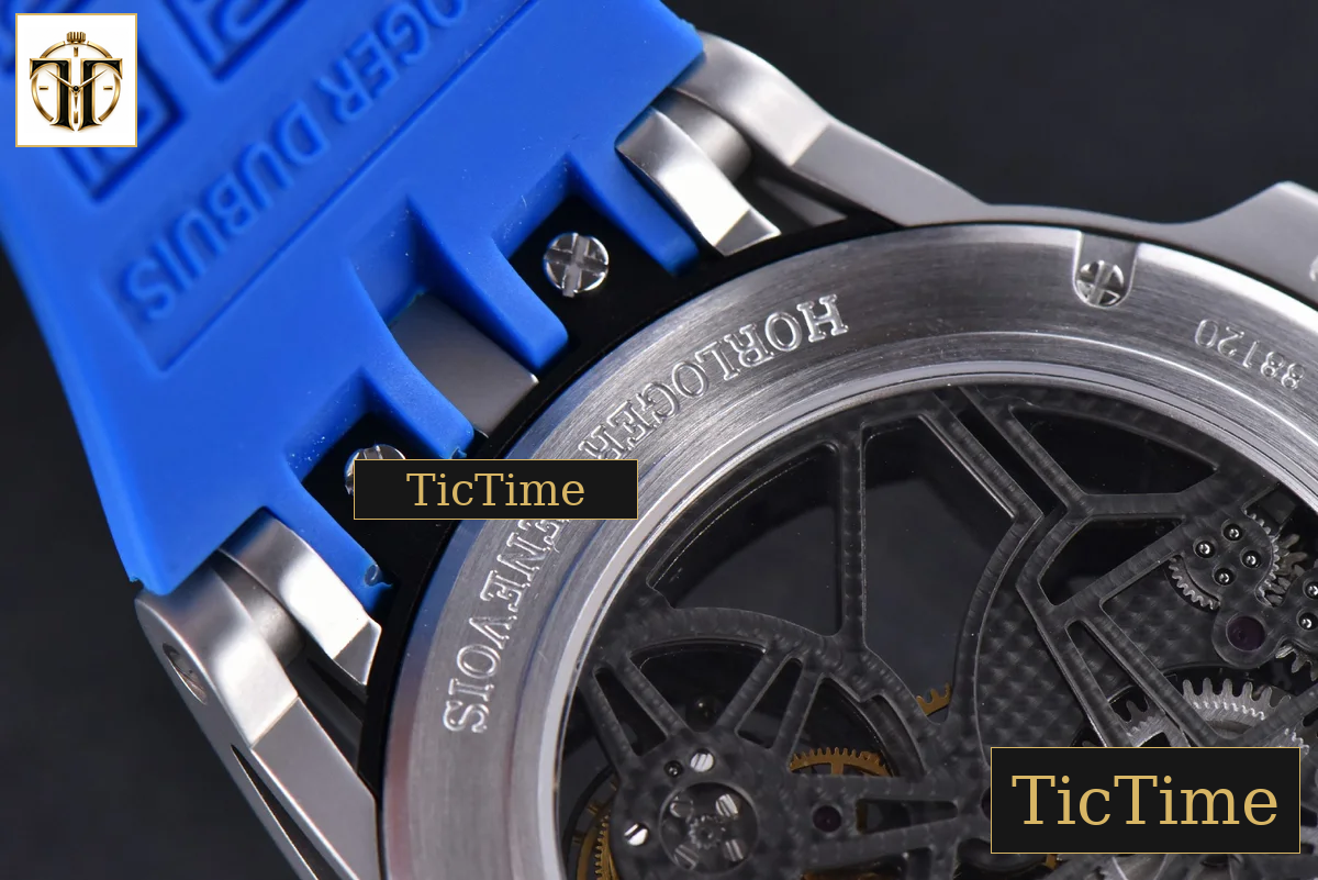 Excalibur Sports Tourbillon 46mm JBF Titanium Skeleton Dial Blue Crown Blue Rubber Strap — foto 16