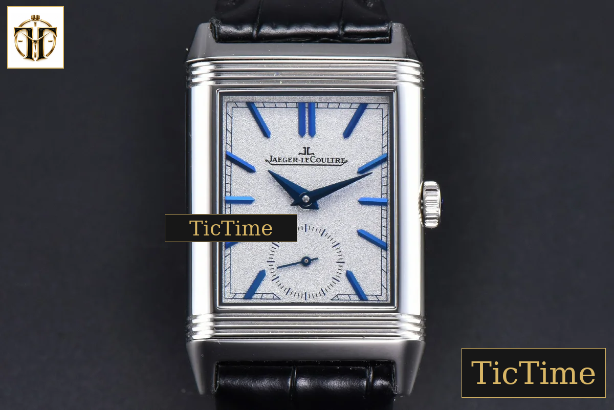 Master Reverso Tribute Small Seconds 30x47mm MGF Silver Dial Blue Hands Leather Strap A854A — foto 2