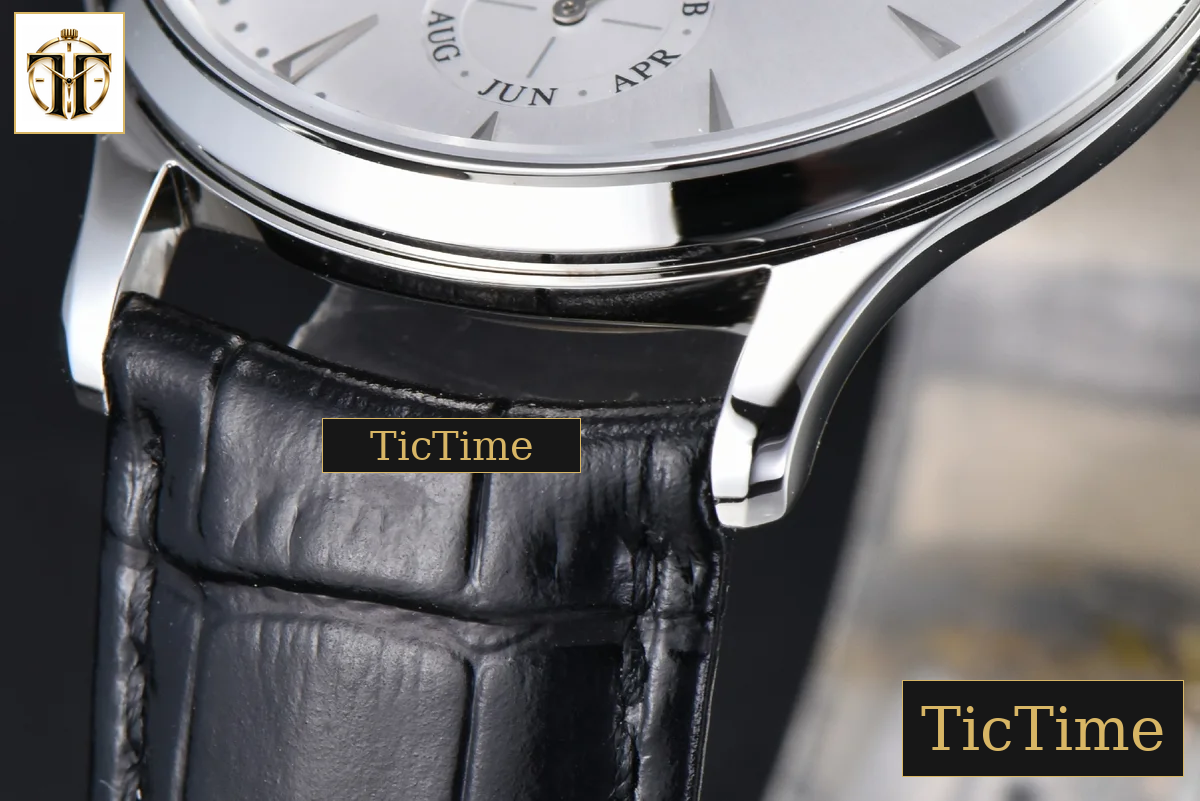 Master Ultra Thin Perpetual Calendar 39mm VRF SS White Dial Black Leather Strap MY9015 — foto 10