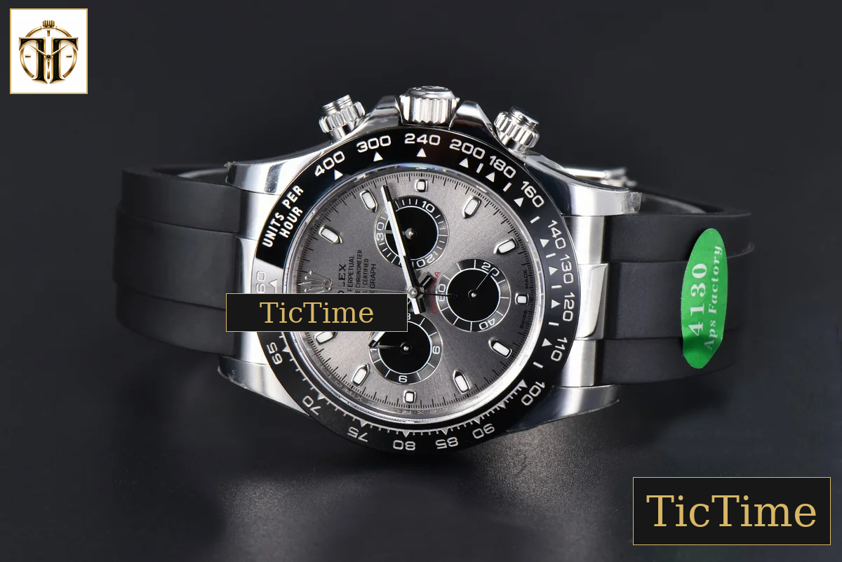 Daytona 116519 40mm APSF SS Gray Dial Ceramic Bezel Lume Marker Oysterflex Strap Tungsten Version SH4130 — foto 16